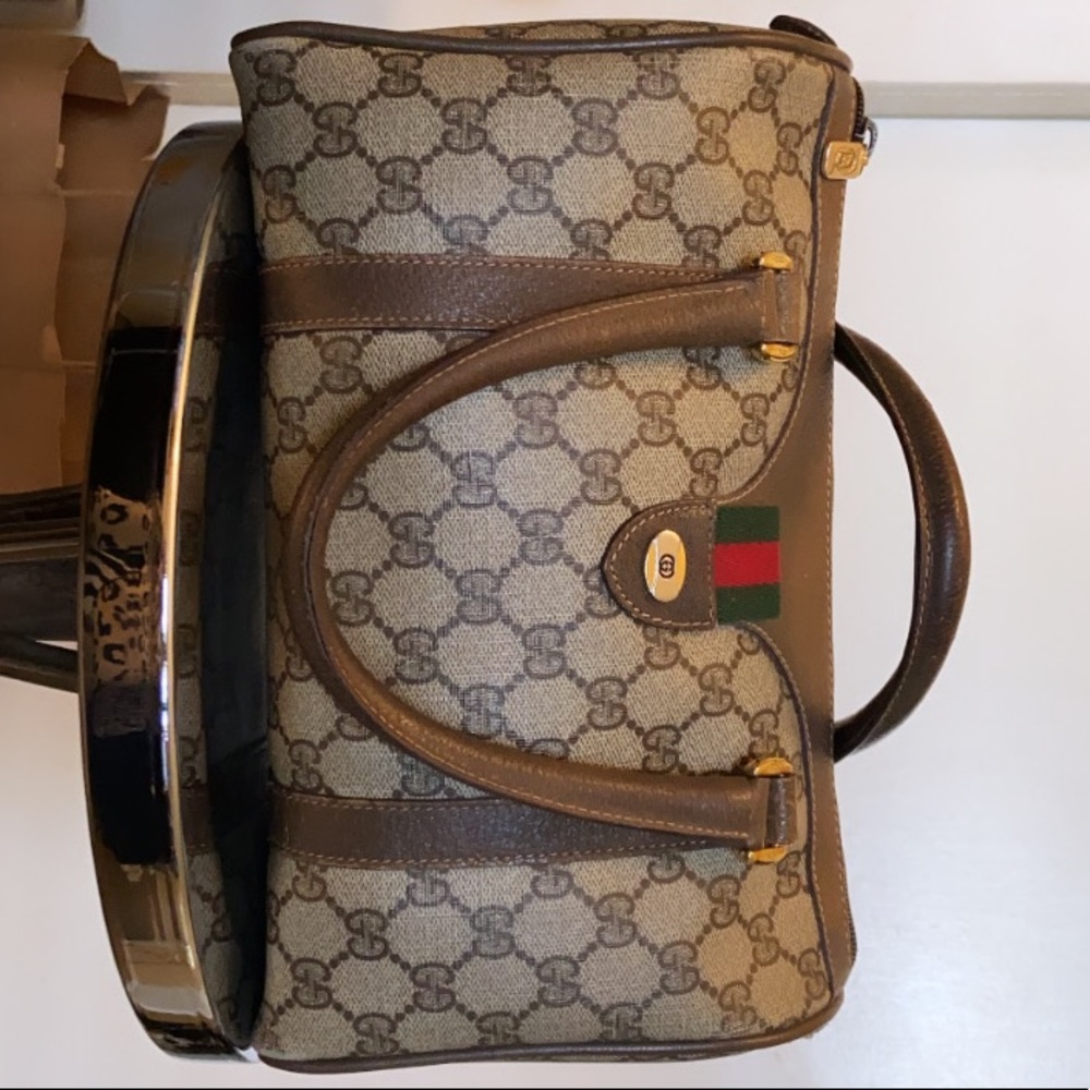 AUTHENTIC Gucci Boston Speedy 8740 Web Monogram